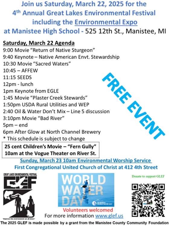 Great Lakes Environmental Festival 2025 flyer