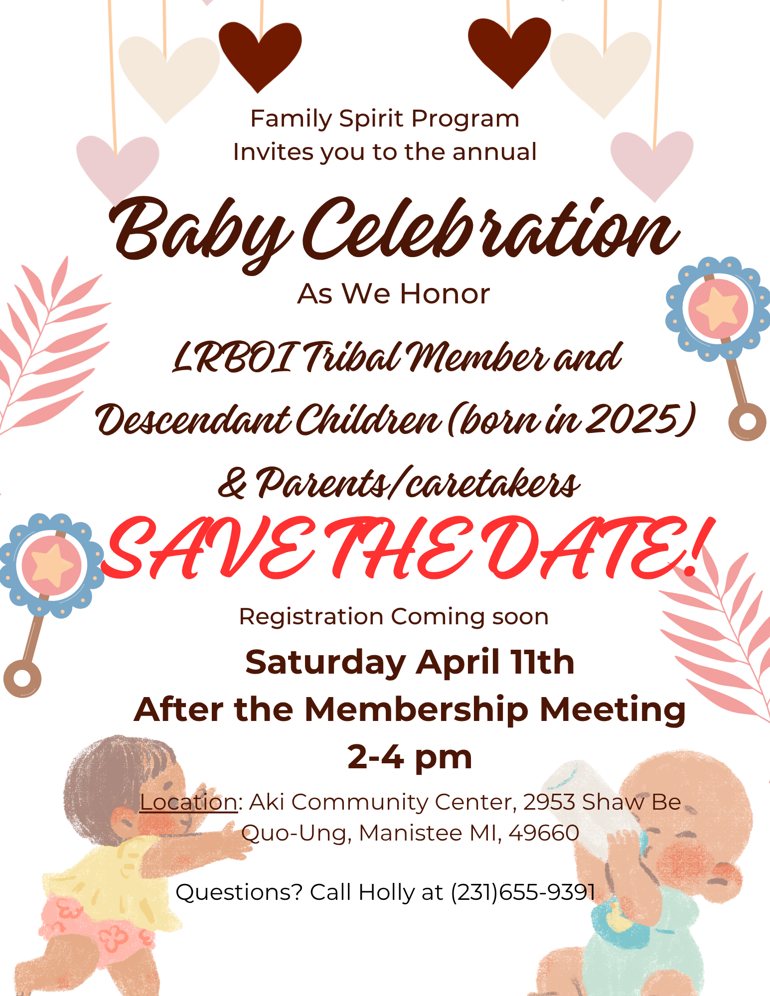 Save the date Baby Celebration