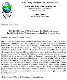 12.2025 Press Release from Tribal Council